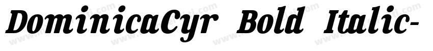 DominicaCyr Bold Italic字体转换